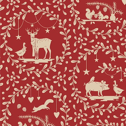 Tilda - Merry Little Christmas - バンドル - 50x55cm - 5種 - 300242 - レッド - Fat Quarter
