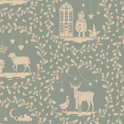 Tilda - Merry Little Christmas - バンドル - 50x55cm - 5種 - 300243 - ダックエッグ - Fat Quarter