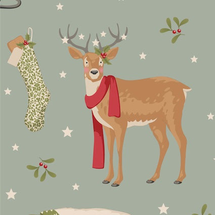 Tilda - Merry Little Christmas - バンドル - 50x55cm - 5種 - 300243 - ダックエッグ - Fat Quarter