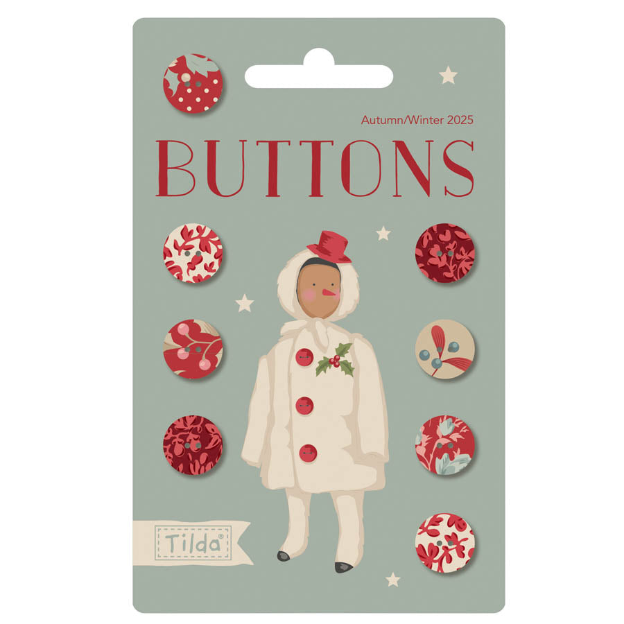 Tilda - Merry Little Christmas - ボタン - 12mm - 8個入り - 400073