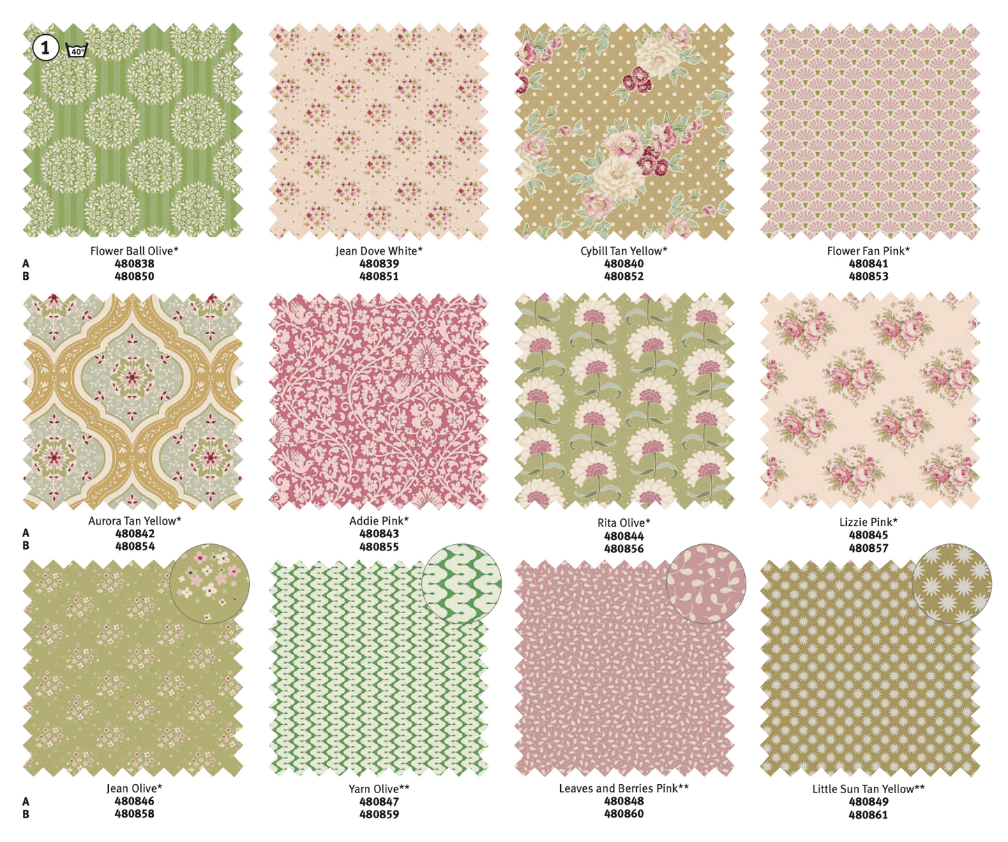 Tilda - Cybill Tan Yellow - Apple Bloom (1色展開)