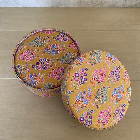 入れ子式 収納ボックス 丸箱2個 Set(完成品)