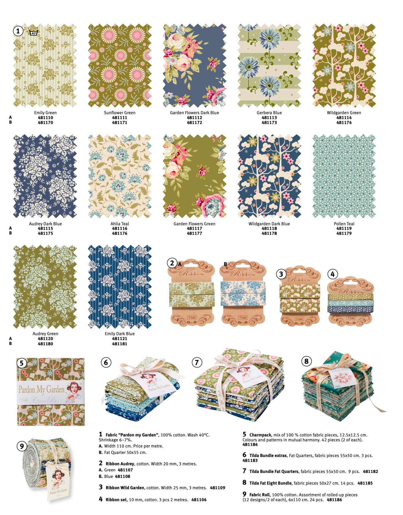 Tilda - Emily- Pardon My Garden/Spring Diaries (4色展開)