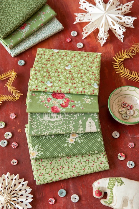 Tilda - Merry Little Christmas - バンドル - 50x55cm - 5種 - 300244 - グリーン - Fat Quarter