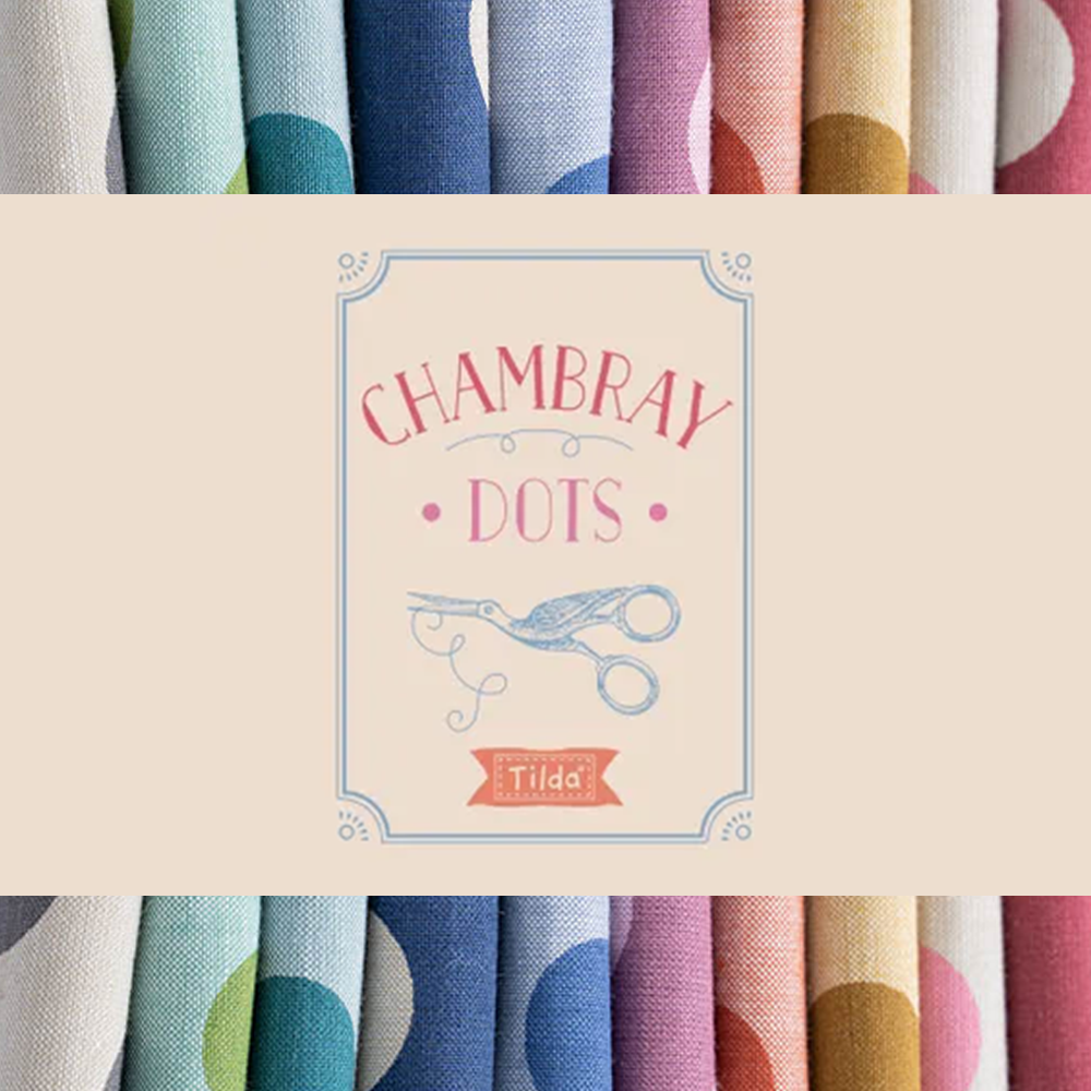 Tilda Chambray Dots Burgundy main image 0