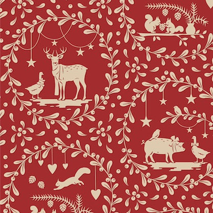 Tilda - Merry Little Christmas - バンドル - 50x55cm - 5種 - 300242 - レッド - Fat Quarter