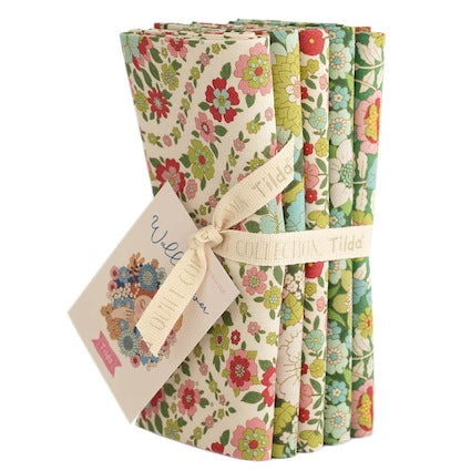 Tilda - Wallflower -  バンドル - 50x55cm - 300232 -グリーン - Fat Quarter