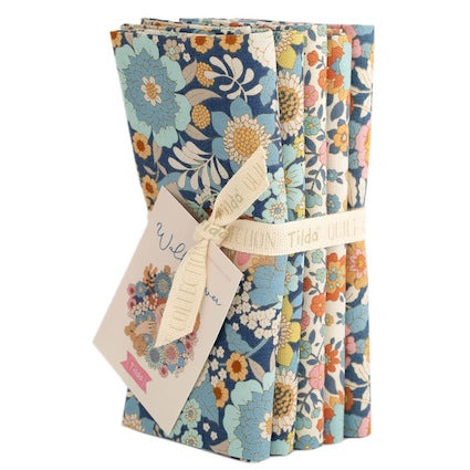 Tilda - Wallflower -  バンドル - 50x55cm - 300234 - ブルー - Fat Quarter