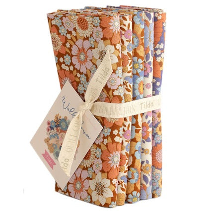 Tilda - Wallflower -  バンドル - 50x55cm - 300235 - キャラメル - シスル - Fat Quarter