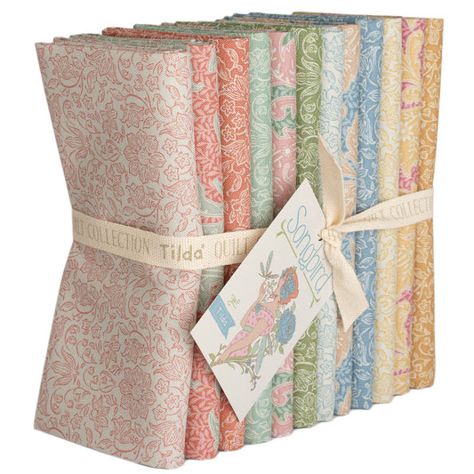 Tilda - Songbird - バンドル - 50x55cm - 12種 - 300256 - Lila & Stella - Fat Quarter