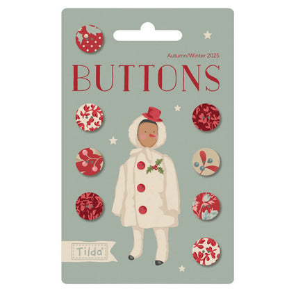 Tilda - Merry Little Christmas - ボタン - 12mm - 8個入り - 400073