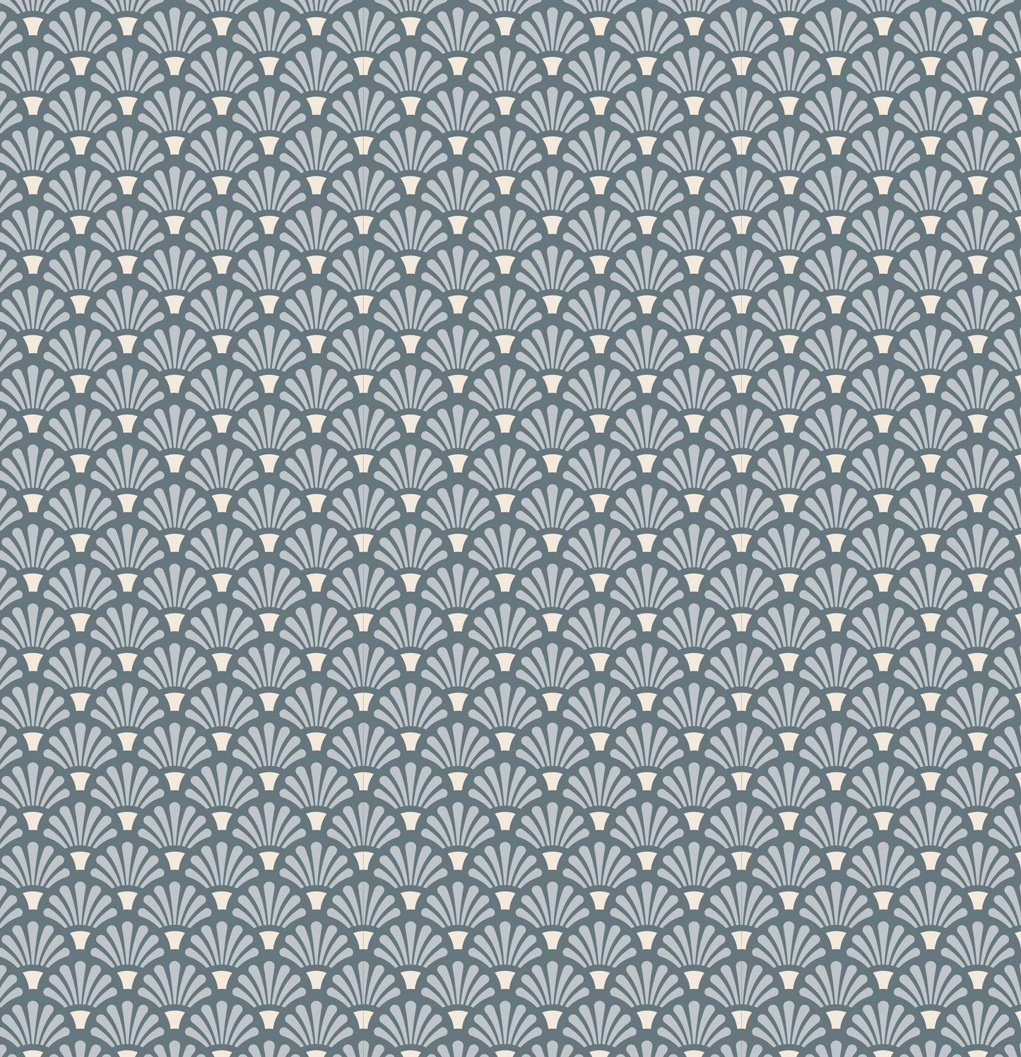 Tilda -  Flower Fan Blue - Painting Flowers (1色展開)