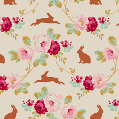 Tilda -  Rabbit & Roses : Cabbage Roses / Memory Lane (3色展開）