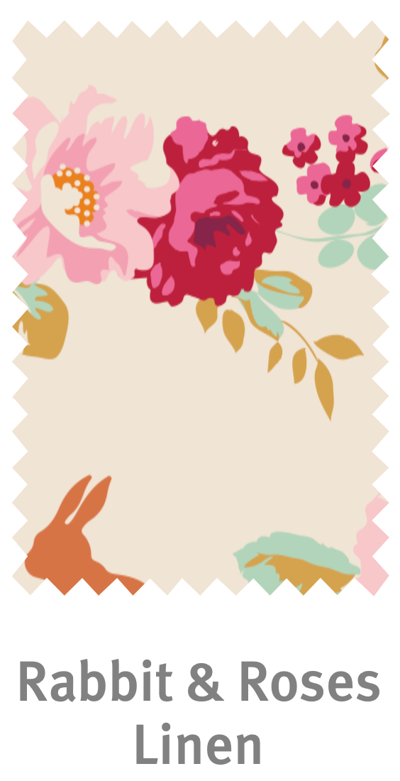 Tilda -  Rabbit & Roses : Cabbage Roses / Memory Lane (3色展開）