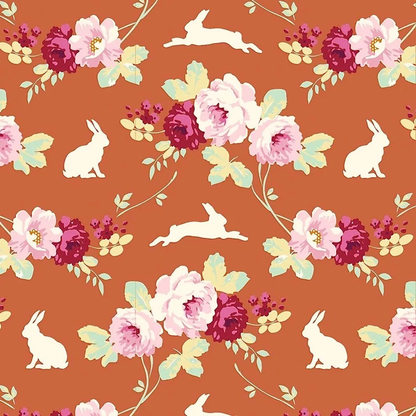 Tilda -  Rabbit & Roses : Cabbage Roses / Memory Lane (3色展開）