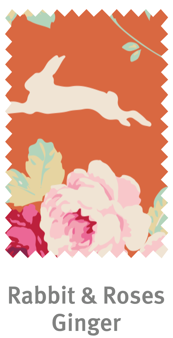 Tilda -  Rabbit & Roses : Cabbage Roses / Memory Lane (3色展開）