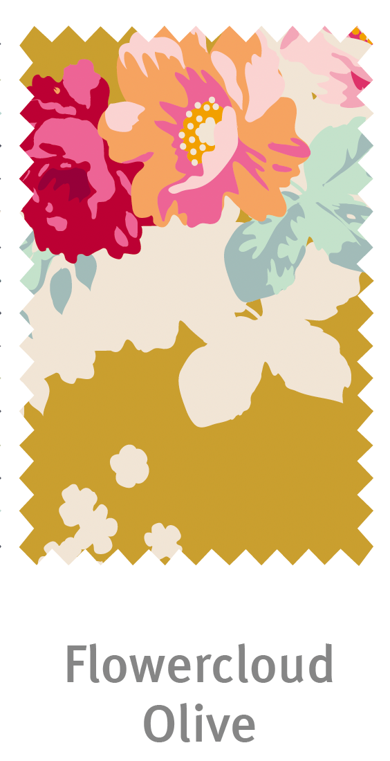 Tilda -  Flower Cloud : Cabbage Roses / Memory Lane (2色展開）