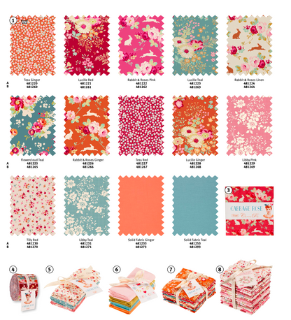 Tilda - Lucille : Cabbage Roses / Memory Lane (5色展開）