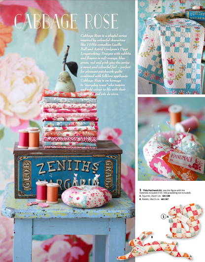 Tilda -  Libby : Cabbage Roses / Memory Lane/Cabbage Roses (2色展開）