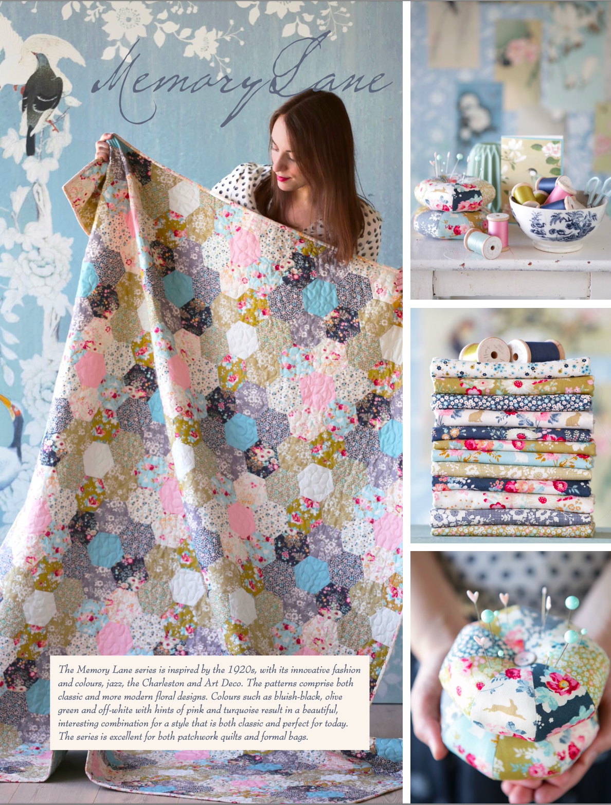 Tilda -  Libby : Cabbage Roses / Memory Lane/Cabbage Roses (2色展開）