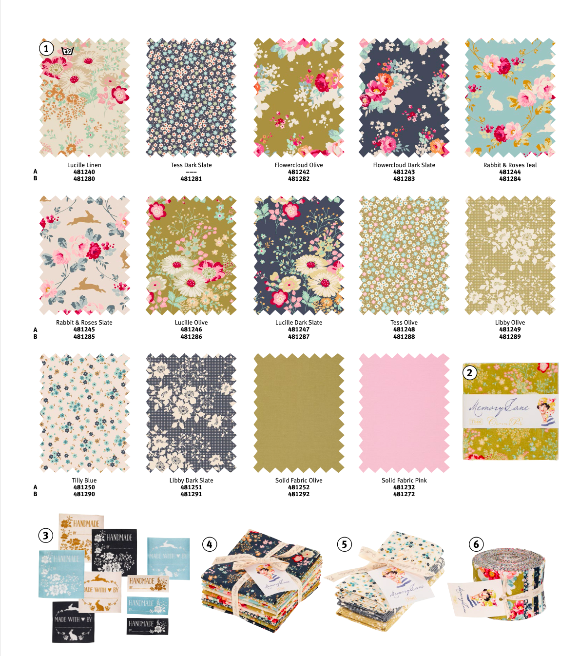 Tilda -  Libby : Cabbage Roses / Memory Lane/Cabbage Roses (2色展開）