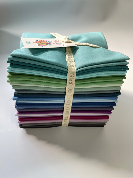 Tilda - Solids - 無地 -  バンドル - 50x55cm - 300180 - 寒色系