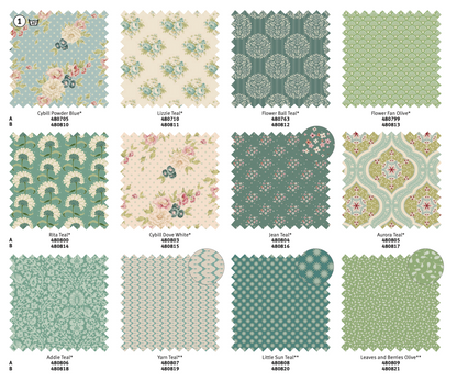 Tilda -  Lizzie Teal - Spring Lake (1色展開)