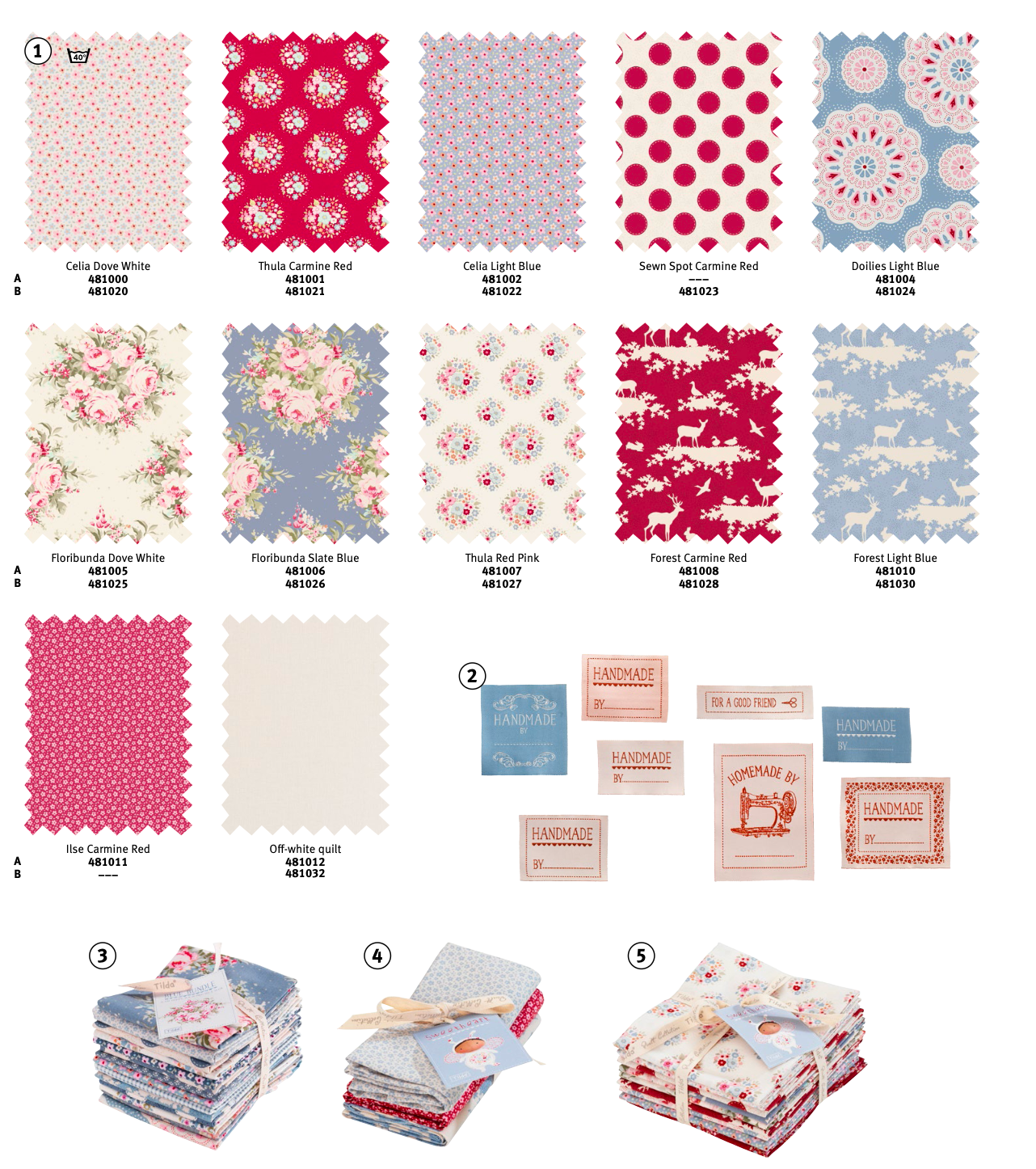 Tilda - Forest（3色展開）Sweet Heart & Autumn Tree