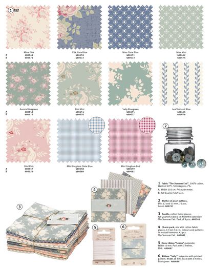 Tilda -  Sally Bluegreen - The Summer Fair (1色展開)