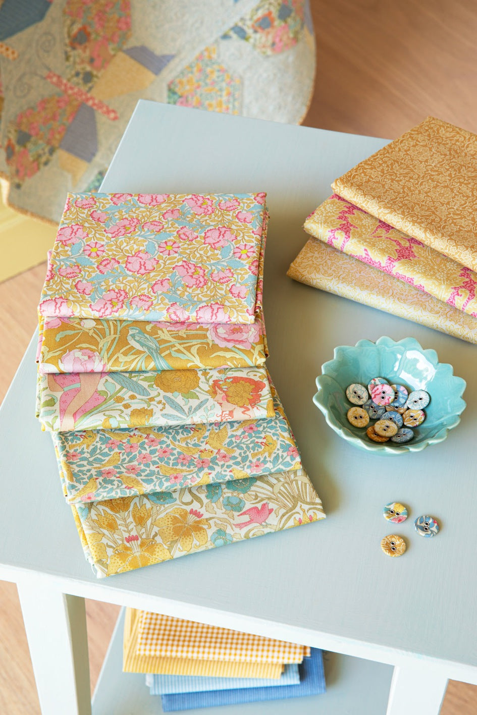 Tilda - Songbird - バンドル - 50x55cm - 5種 - 300255 - イエロー - Fat Quarter