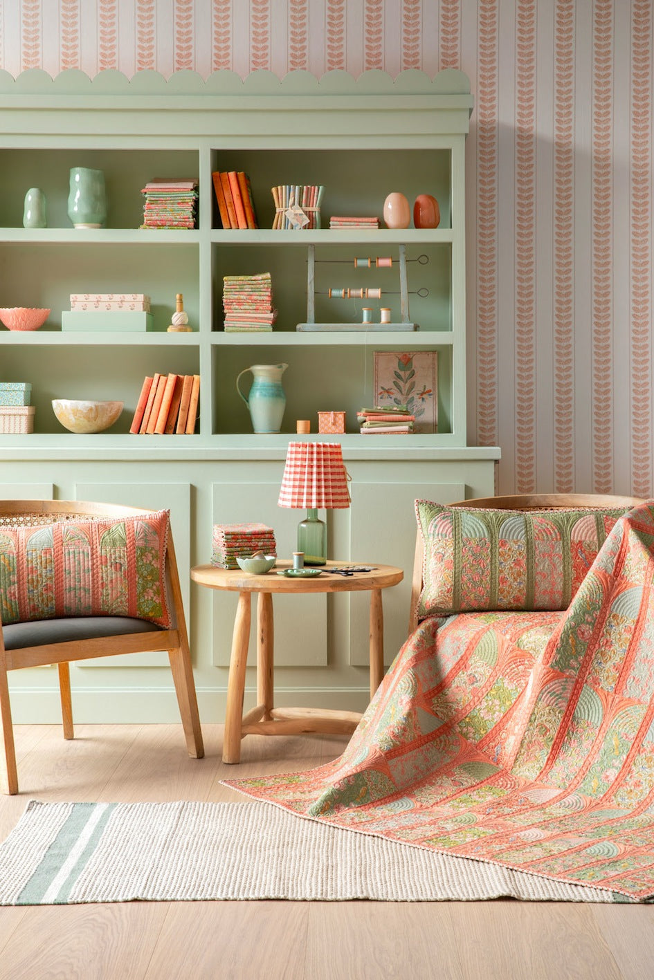 Tilda - Songbird - バンドル - 50x55cm - 5種 - 300252 - コーラル - Fat Quarter