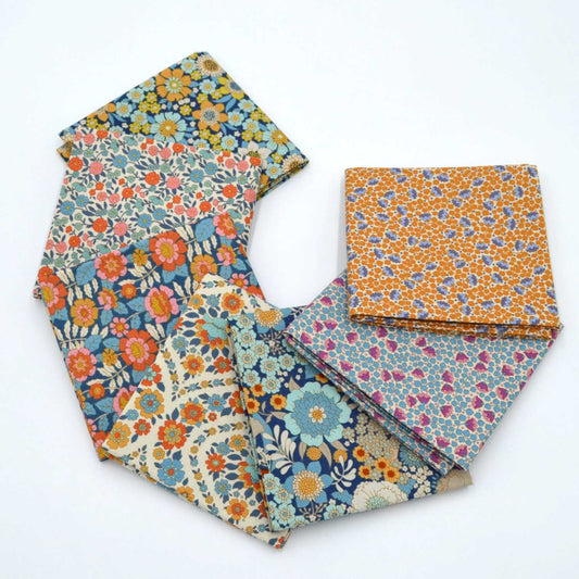 Tilda - Wallflower -  バンドル - 50x55cm - 300234-1 - ブルー - Fat Quarter